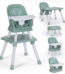 AILEEKISS 8 in 1 Baby High Chair, Toddler Dining Booster Seat for Eating, Green