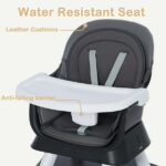 AILEEKISS 8 in 1 Baby High Chair, Toddler Dining Booster Seat for Eating, Grey