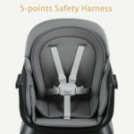 AILEEKISS 8 in 1 Baby High Chair, Toddler Dining Booster Seat for Eating, Grey