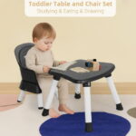 AILEEKISS 8 in 1 Baby High Chair, Toddler Dining Booster Seat for Eating, Grey
