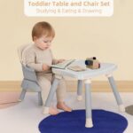 AILEEKISS 8 in 1 Baby High Chair, Toddler Dining Booster Seat for Eating, Khaki