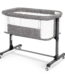 AILEEKISS Baby Bassinet with Wheels, Height Adjustable Newborn Bedside Sleeper for Baby, Grey