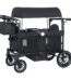 AILEEKISS Collapsible Wagon Stroller for 2 Toddlers with Adjustable Canopy, 44 Pounds, Black