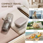Aiteng 2 Pack Portable Bar Soap Holder, Leakproof Soap Dish with Lid for Traveling Bathroom Shower School Campin