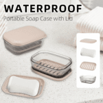 Aiteng 2 Pack Portable Bar Soap Holder, Leakproof Soap Dish with Lid for Traveling Bathroom Shower School Campin