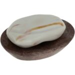 Ajuny Handicrafts Natural Stone Soap Dish Tray Holder for Shower Home Bathroom Kitchen Bath Tub 5x4 inch