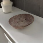 Ajuny Handicrafts Natural Stone Soap Dish Tray Holder for Shower Home Bathroom Kitchen Bath Tub 5x4 inch