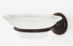 Alno A6630 Royale 4-1/4" Wall Mounted Frosted Glass Bathroom Soap Dish - Bronze