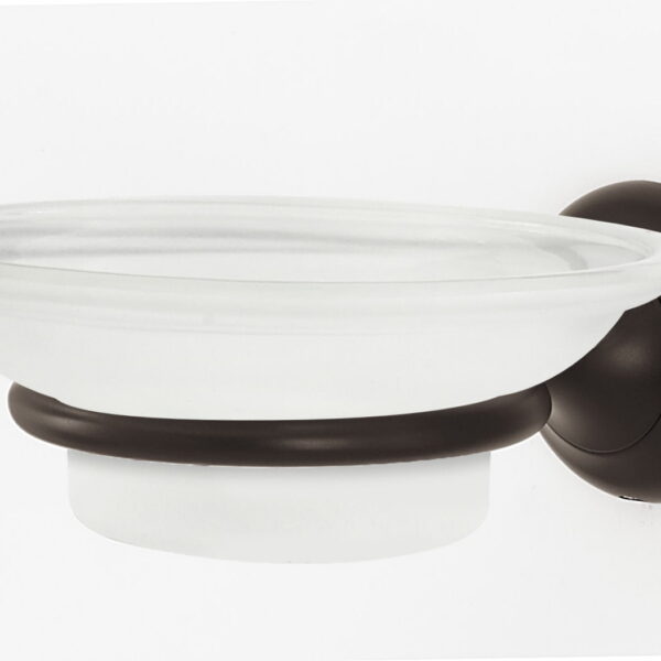 Alno A6630 Royale 4-1/4" Wall Mounted Frosted Glass Bathroom Soap Dish - Bronze