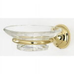 Alno A6630 Royale 4-1/4" Wall Mounted Frosted Glass Bathroom Soap Dish - Bronze