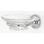 Alno A6630 Royale 4-1/4" Wall Mounted Frosted Glass Bathroom Soap Dish - Bronze