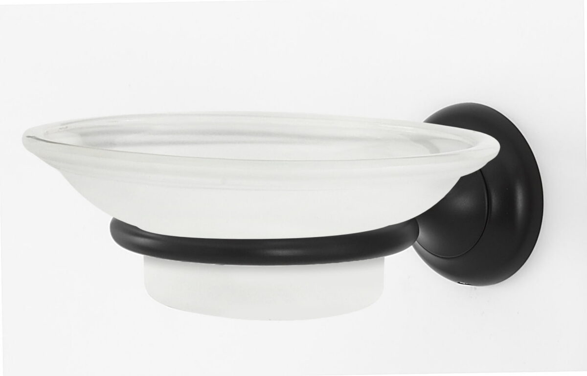 Alno A6630 Royale 4-1/4" Wall Mounted Frosted Glass Bathroom Soap Dish - Bronze