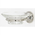 Alno A6630 Royale 4-1/4" Wall Mounted Frosted Glass Bathroom Soap Dish - Bronze