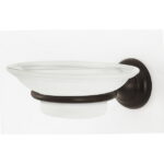 Alno A6630 Royale 4-1/4" Wall Mounted Frosted Glass Bathroom Soap Dish - Bronze