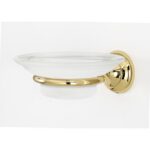 Alno A6630 Royale 4-1/4" Wall Mounted Frosted Glass Bathroom Soap Dish - Bronze