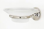 Alno A6630 Royale 4-1/4" Wall Mounted Frosted Glass Bathroom Soap Dish - Nickel