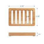 AmazerBath Soap Holder Soap Dish, Bamboo Soap Dish, 2 Pack Wood Soap Holder, Bar Soap Holder for Shower, Soap Tray Self Draining, Soap Saver for Shower, Bathroom, Kitchen,...