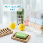 AmazerBath Soap Holder Soap Dish, Bamboo Soap Dish, 2 Pack Wood Soap Holder, Bar Soap Holder for Shower, Soap Tray Self Draining, Soap Saver for Shower, Bathroom, Kitchen,...