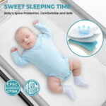 Anyask Portable Baby Bedside Sleeper Bassinet with Waterproof Mattress Pad for Infant Newborn up to 12 Month