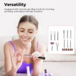 Anyask Portable Electric Nail Drill Manicure Pedicure Polishing Shape Tools for Nair Care Beauty Home Salon Use - Champagne