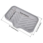 AQITTI Cooking Utensils Silicone Kitchen Sink Tray Soap Tray Soap Dish Holder Sponge Holder with Built In Drain Lip Countertop Sink Kitchen Organizer Tray for Dish...