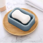 AQITTI Home Textile Soap Dish With Drain Bar Soap Holder for Shower Bathroom Toilet Soap Box Home Decoration Suitable for Living Room and Bedroom