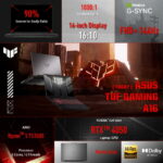 ASUS TUF Gaming A16 (2025) PC Gaming Laptop, 16” 16:10 FHD+ 144Hz Display, AMD Ryzen™ 5 7535HS, NVIDIA GeForce RTX 4050, 16GB DDR5, 512GB PCIe SSD, Wi-Fi 6, Windows 11 Home...