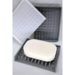 Automatic Draining Silicone Soap Dish - Elevate For Airflow - WHITE