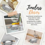 Autumn Alley Glass & Galvanized Rustic Farmhouse Soap Dish for Bathroom
