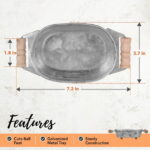 Autumn Alley Glass & Galvanized Rustic Farmhouse Soap Dish for Bathroom