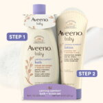Aveeno Baby Calming Comfort Bedtime Unisex Infant Baby Gift Set with Wash and Lotion, Lavender Scent, 2 Items