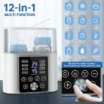 Baby Bottle Warmer, 12-in-1 Fast Milk Warmer W/ Appointment &Timer, 24H Accurate Temperature Control and Auto Shut off, Baby Food Heater w/ LCD Display & BPA-Free, Dual Bottle...
