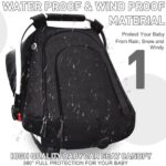 Baby Car Seat Cover for Babies,Patented Waterproof Baby Car Seat Cover for Boys & Girls,Infant Car Seat Cover Canopy for Girls,Windproof Car Seat Canopy for Boys, Keeps Babies...