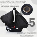 Baby Car Seat Cover for Babies,Patented Waterproof Baby Car Seat Cover for Boys & Girls,Infant Car Seat Cover Canopy for Girls,Windproof Car Seat Canopy for Boys, Keeps Babies...