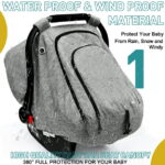 Baby Car Seat Cover for Babies,Patented Waterproof Baby Car Seat Cover for Boys & Girls,Infant Car Seat Cover Canopy for Girls,Windproof Car Seat Canopy for Boys, Keeps Babies...