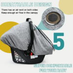Baby Car Seat Cover for Babies,Patented Waterproof Baby Car Seat Cover for Boys & Girls,Infant Car Seat Cover Canopy for Girls,Windproof Car Seat Canopy for Boys, Keeps Babies...