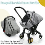 Baby Car Seat Cover for Babies,Patented Waterproof Baby Car Seat Cover for Boys & Girls,Infant Car Seat Cover Canopy for Girls,Windproof Car Seat Canopy for Boys, Keeps Babies...