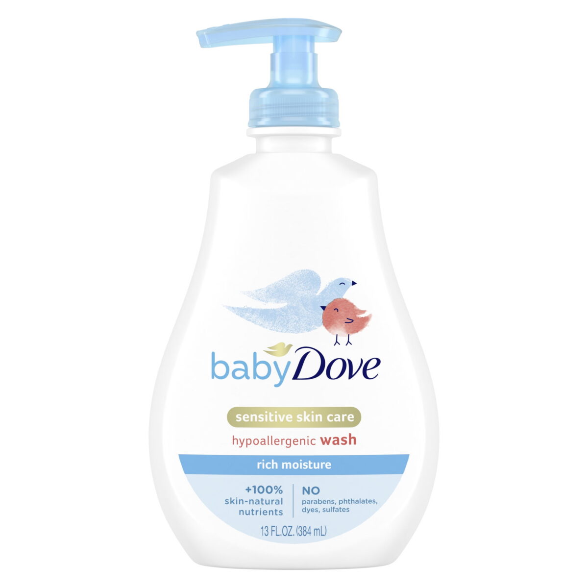 Baby Dove Rich Moisture Hypoallergnic Wash Newborn Sensitive Skin, 13 oz