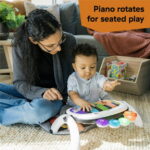 Baby Einstein Kickin' Tunes 4-in-1 Infant Baby Activity Gym & Tummy Time Play Mat with Piano, 0-36 Months, Multicolor