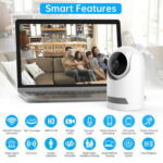 Baby Monitor, 360° Wireless 5G Nanny Cam with Safety Alerts, 4MP HD WiFi Camera for Human & Pet Detection, Home Security Camera with Two-Way Audio, Motion Tracking, IR Night Vision