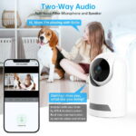 Baby Monitor, 360° Wireless 5G Nanny Cam with Safety Alerts, 4MP HD WiFi Camera for Human & Pet Detection, Home Security Camera with Two-Way Audio, Motion Tracking, IR Night Vision