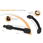 Baby Proof Me Safety Strap Locks – 12-Pack, 3M Adhesive Child Safety Latches for Cabinets, Dishwashers, Fridges, Ovens, Trash Cans, and Stain-Free Toilet Lock (Black)