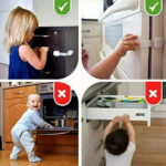 Baby Proof Me Safety Strap Locks – 12-Pack, 3M Adhesive Child Safety Latches for Cabinets, Dishwashers, Fridges, Ovens, Trash Cans, and Toilets – Stain-Free Design