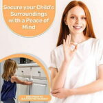 Baby Proof Me Safety Strap Locks – 12-Pack, 3M Adhesive Child Safety Latches for Cabinets, Dishwashers, Fridges, Ovens, Trash Cans, and Toilets – Stain-Free Design