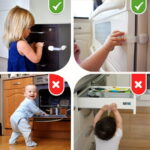 Baby Proof Me Safety Strap Locks – 6-Pack, 3M Adhesive, Child Safety Latches for Cabinets, Dishwashers, Fridges, Ovens, Trash Cans, Toilets – Stain-Free Design