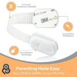 Baby Proof Me Safety Strap Locks – 6-Pack, 3M Adhesive, Child Safety Latches for Cabinets, Dishwashers, Fridges, Ovens, Trash Cans, Toilets – Stain-Free Design