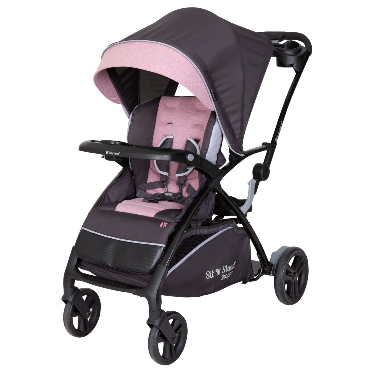 Baby Trend Sit N' Stand 5-in-1 Shopper Stroller, Cassis Pink