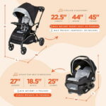 Baby Trend Sit N Stand® 5-in-1 Shopper Travel System - Moondust - Gray