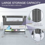 Babyeap Baby Bassinet Bedside Sleeper Bassinet For 0-5 months Baby Unisex (Dark Gray)
