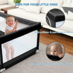 Babyeap Baby Playpen Large Play Yard Fence for Toddlers, 71"x50" Black